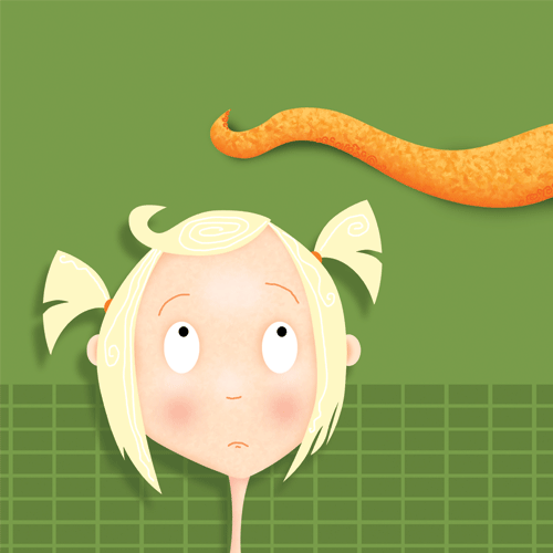 Girl and tentacle